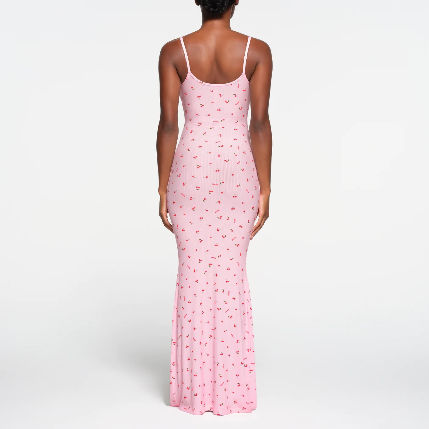Skims Soft Lounge Long Slip Dress Cherry Blossom Print — фото 3
