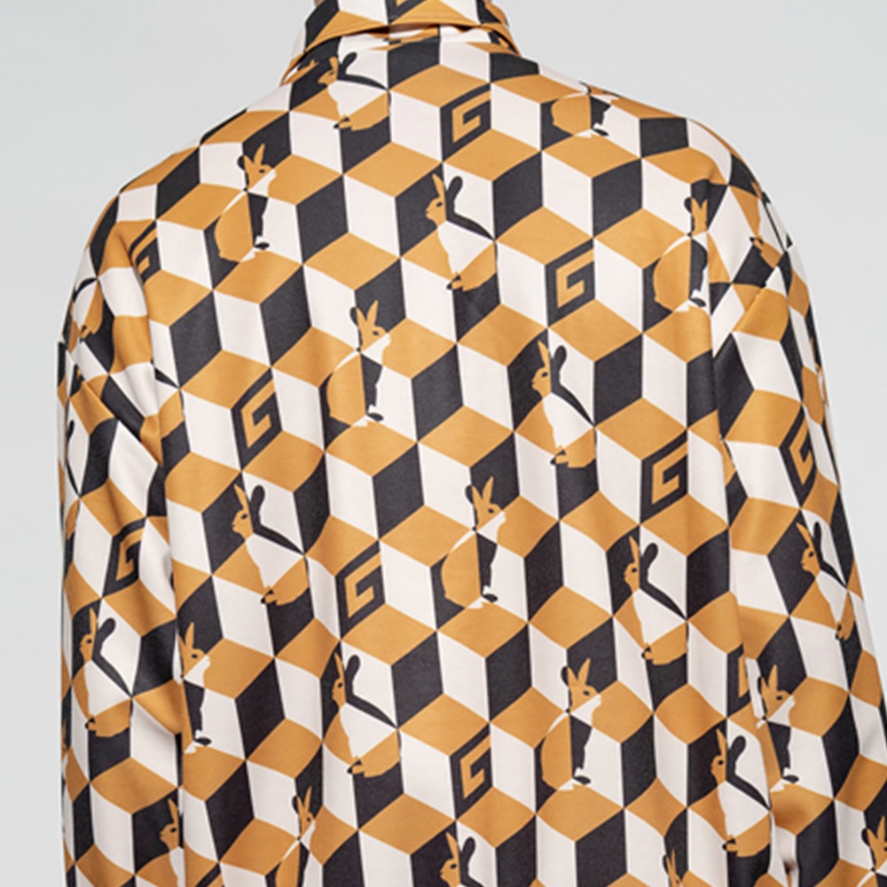 Gucci SS23 Diamond Print Jacket Yellow — фото 11