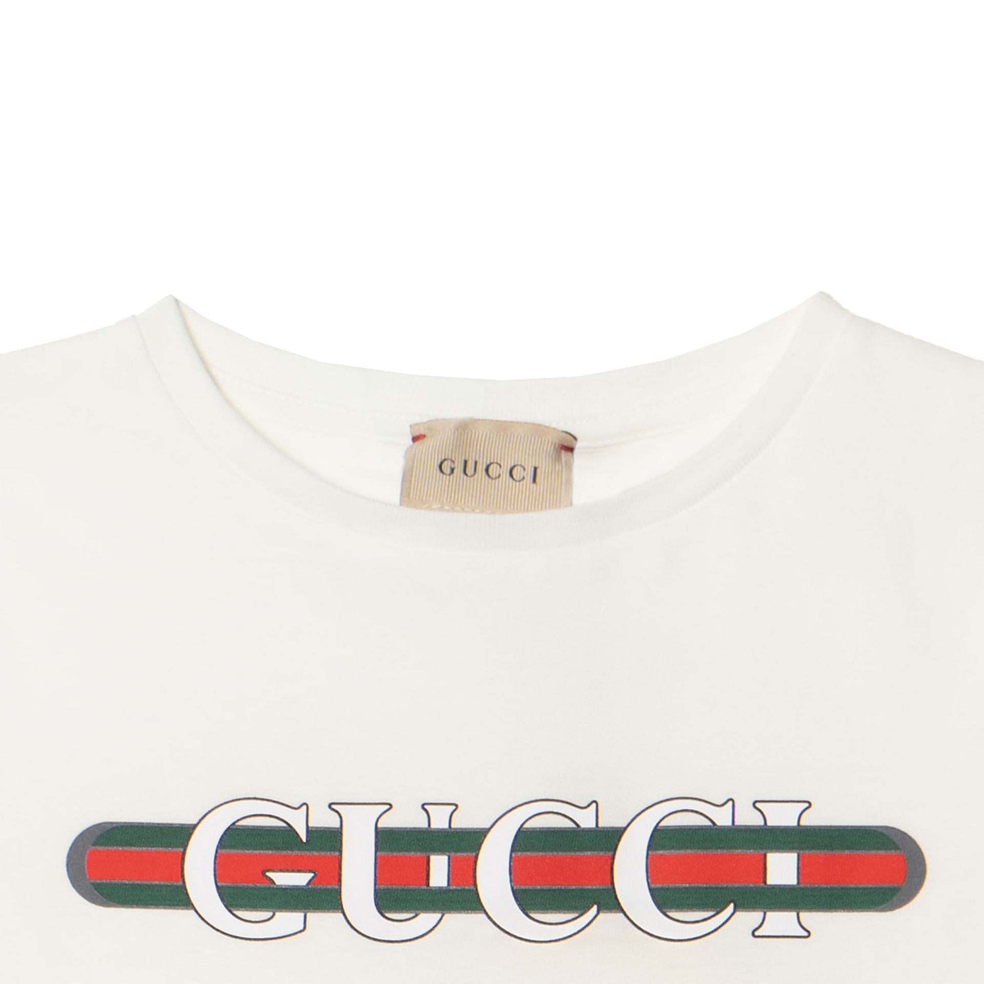 Gucci SS24 Striped Logo Tee White — фото 5