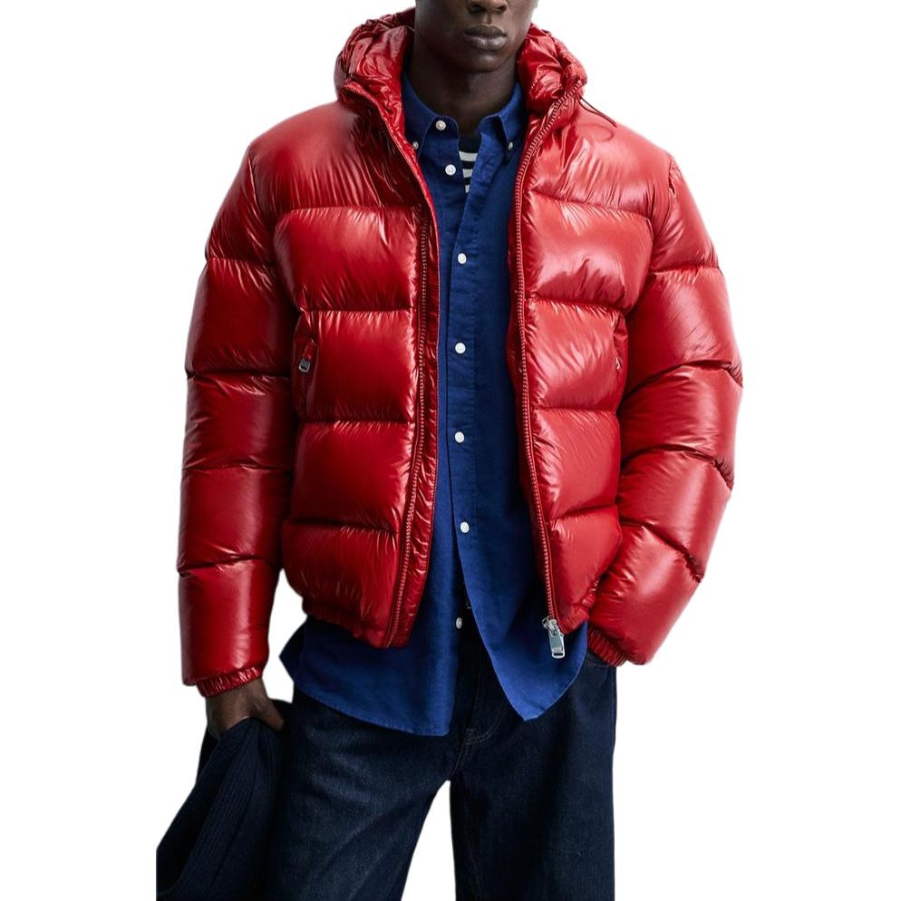 Zara Slim Fit Shiny Layered Down Jacket — фото 2