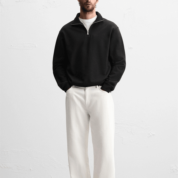 Zara Ribbed Turtleneck Sweatshirt — фото 4