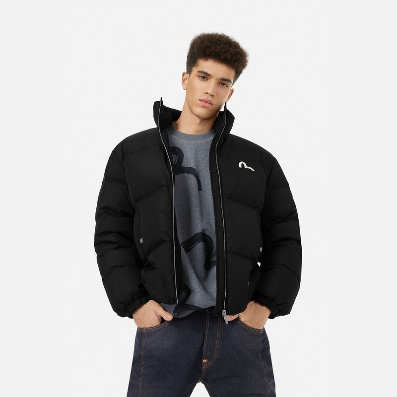 Evisu 2024 Seagull Embroidery Down Jacket Black — фото 4