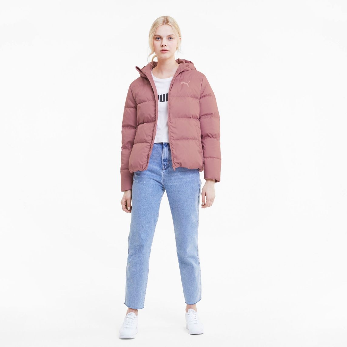 Puma Logo Hooded Down Jacket — фото 3