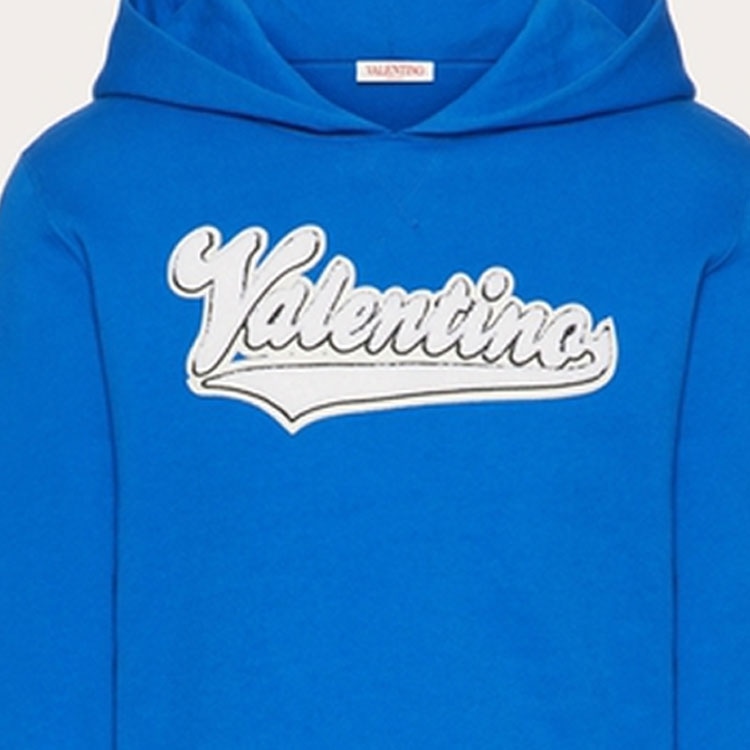 Valentino FW23 Logo Hoodie Navy — фото 4