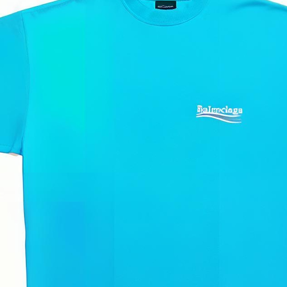Balenciaga SS23 Logo T-Shirt Blue — фото 11