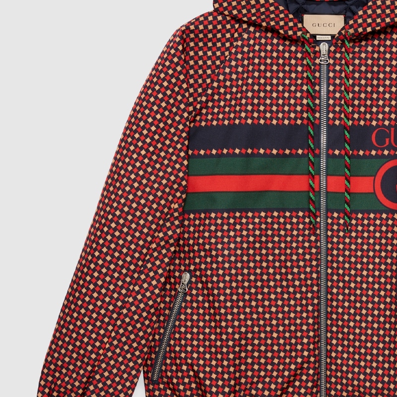 Gucci SS23 Logo Print Hooded Jacket — фото 11