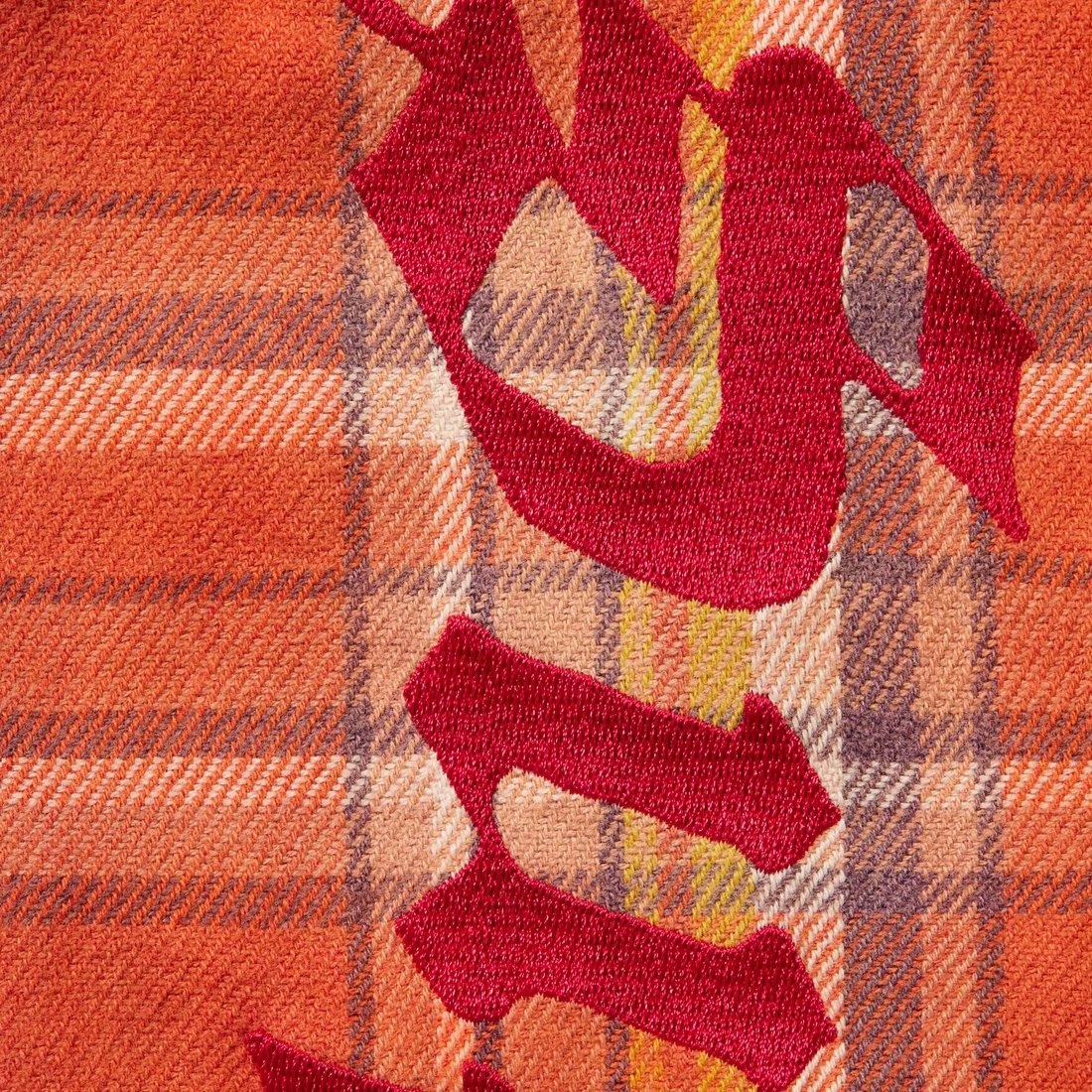 Supreme SS25 Old English Plaid Flannel Shirt — фото 5