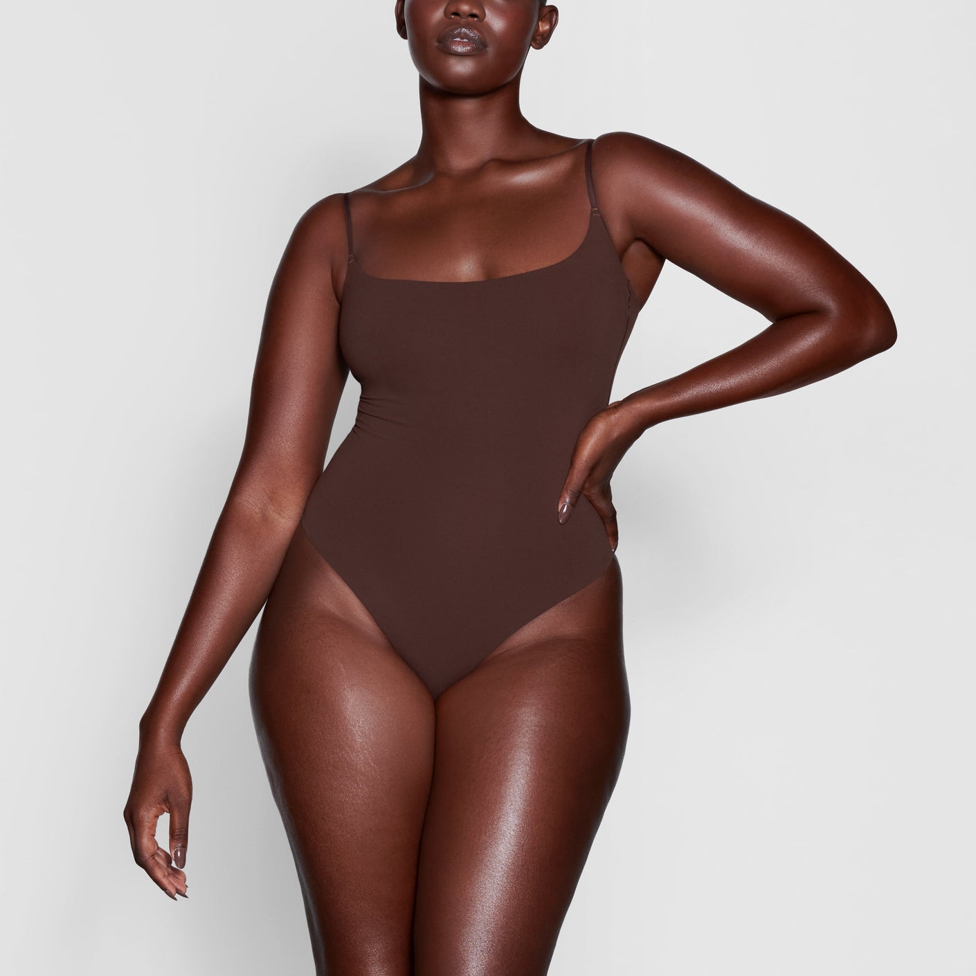 Skims Flts Everybody Caml Bodysuit Cocoa — фото 1