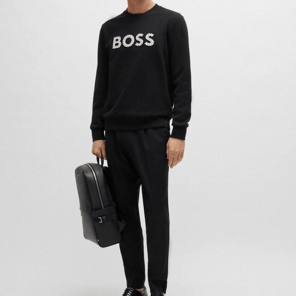 Hugo Boss Logo Crewneck Sweatshirt Black — фото 3