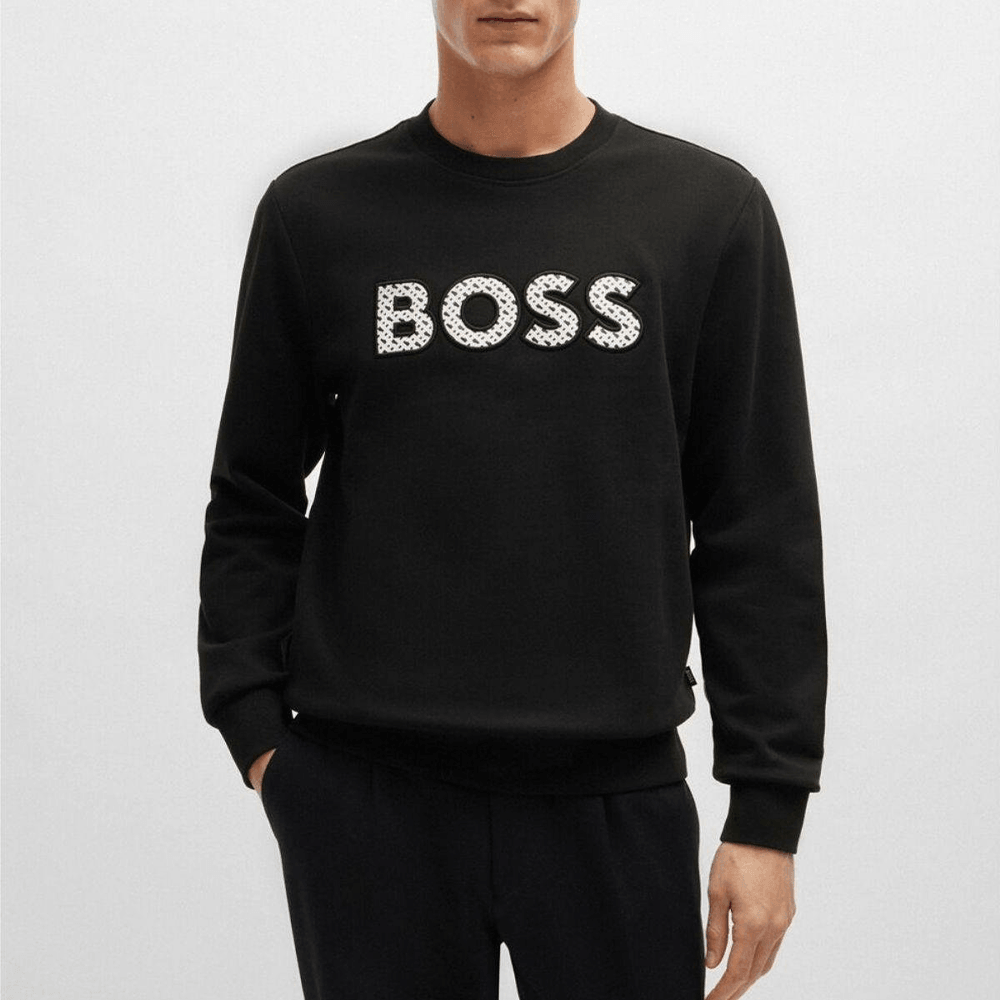 Hugo Boss Logo Crewneck Sweatshirt Black — фото 1