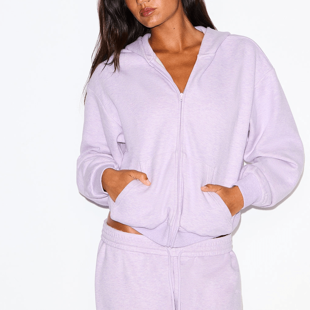 Skims Cotton Fleece Classic Zip Up Hoodie — фото 1