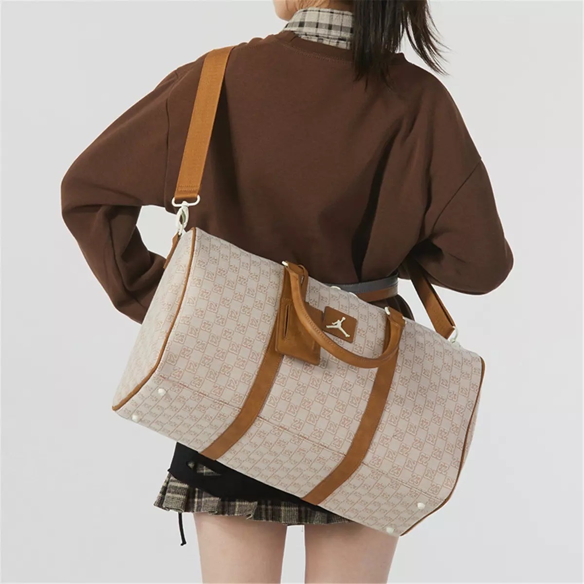 Jordan Chessboard Duffel Beige/Cream — фото 7