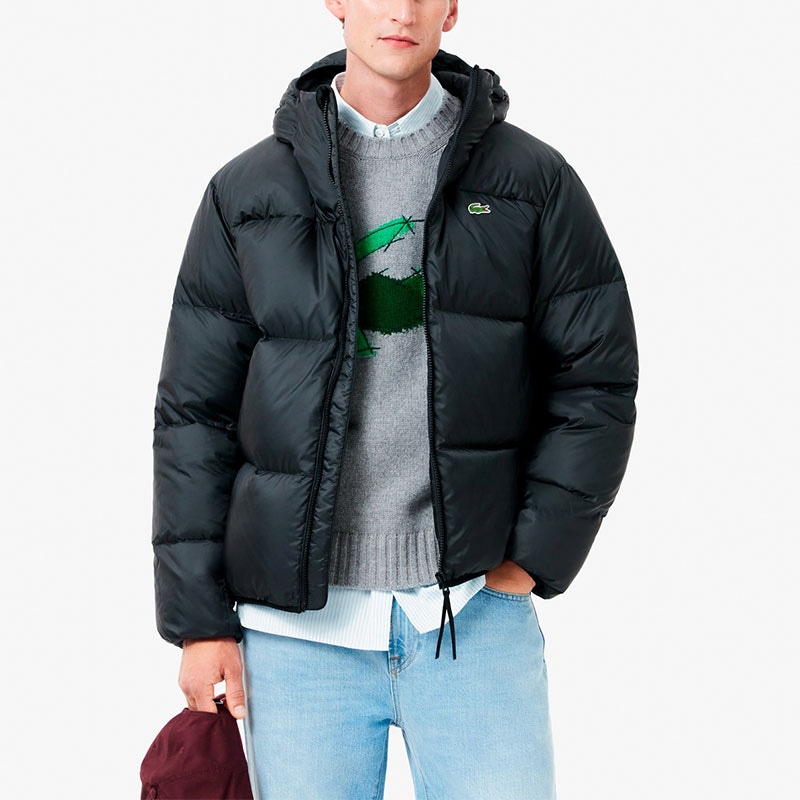 Lacoste Hooded Down Jacket Black — фото 2