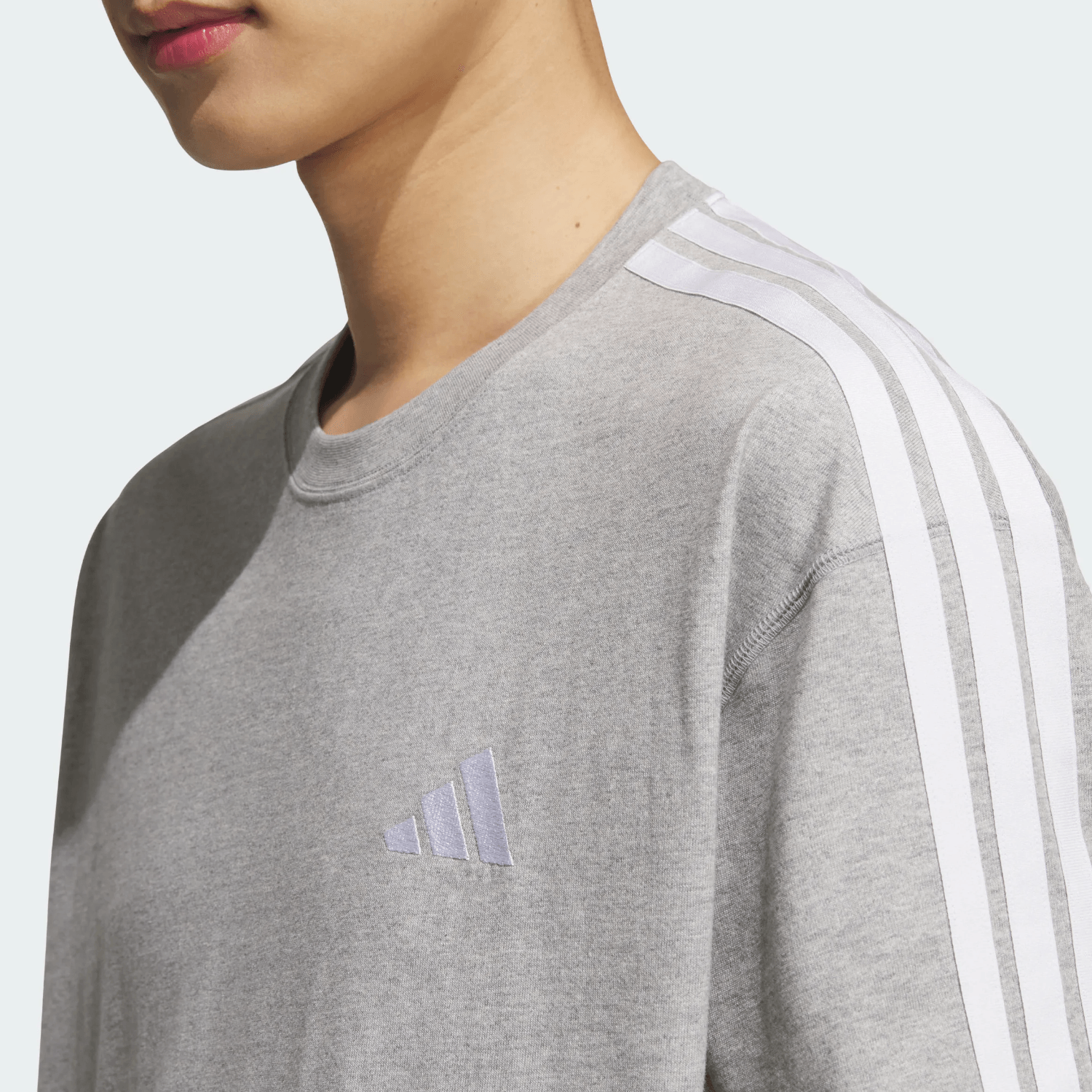 Adidas ESSENTIALS PLUS S LOOSE FIT SINGLE JERSEY T — фото 4