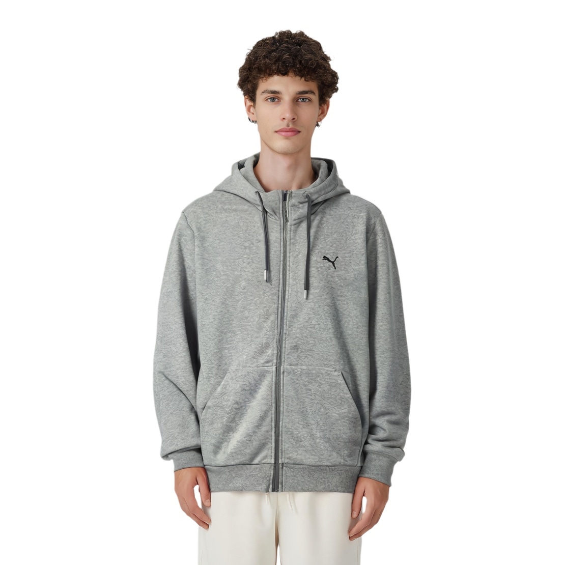 Puma Hoodie Zip Jacket Gray — фото 2