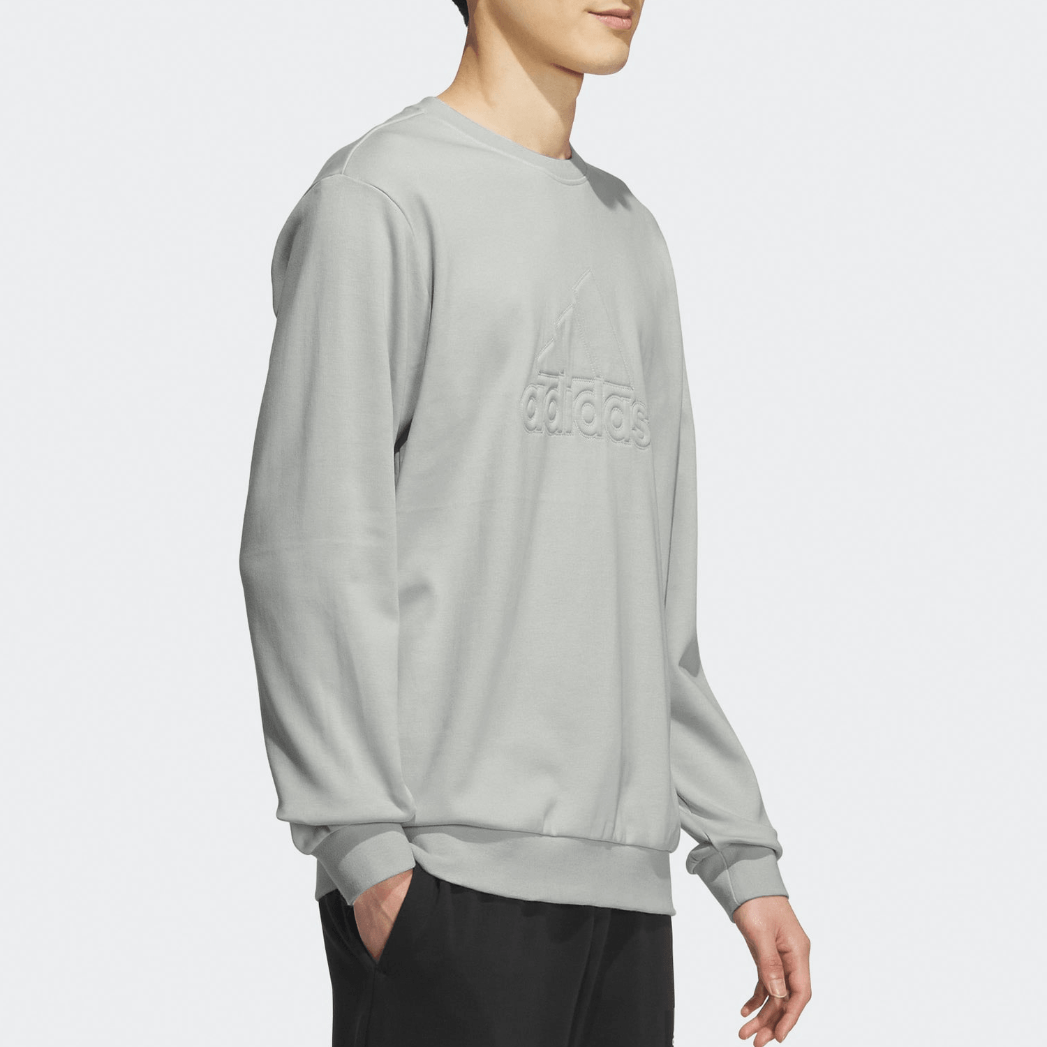 Adidas Sportswear Lounge Sweatshirt Silver Gray — фото 3