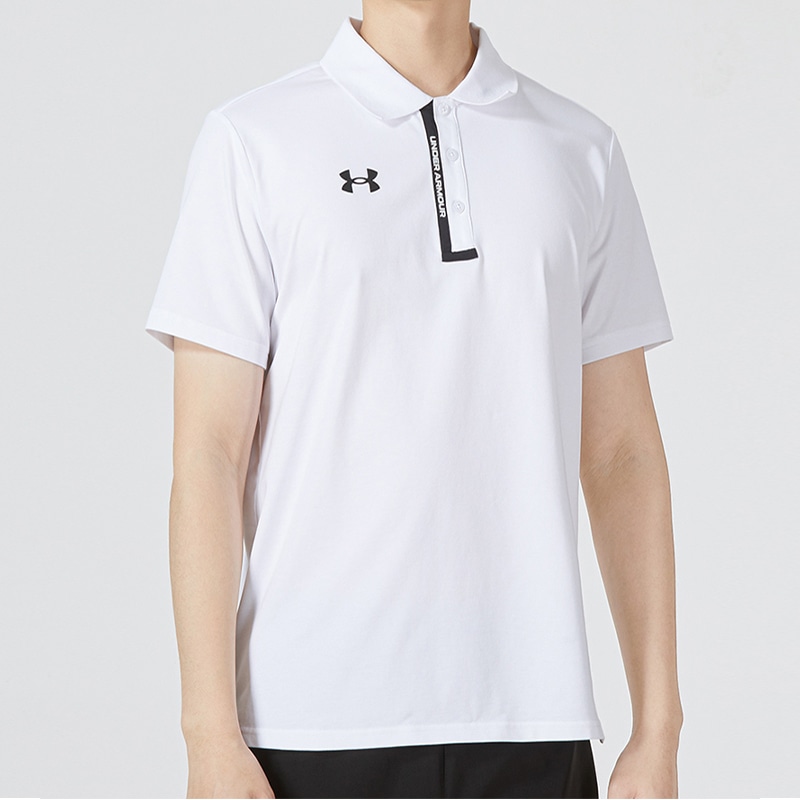 Under Armour Logo Print Polo Shirt White — фото 2