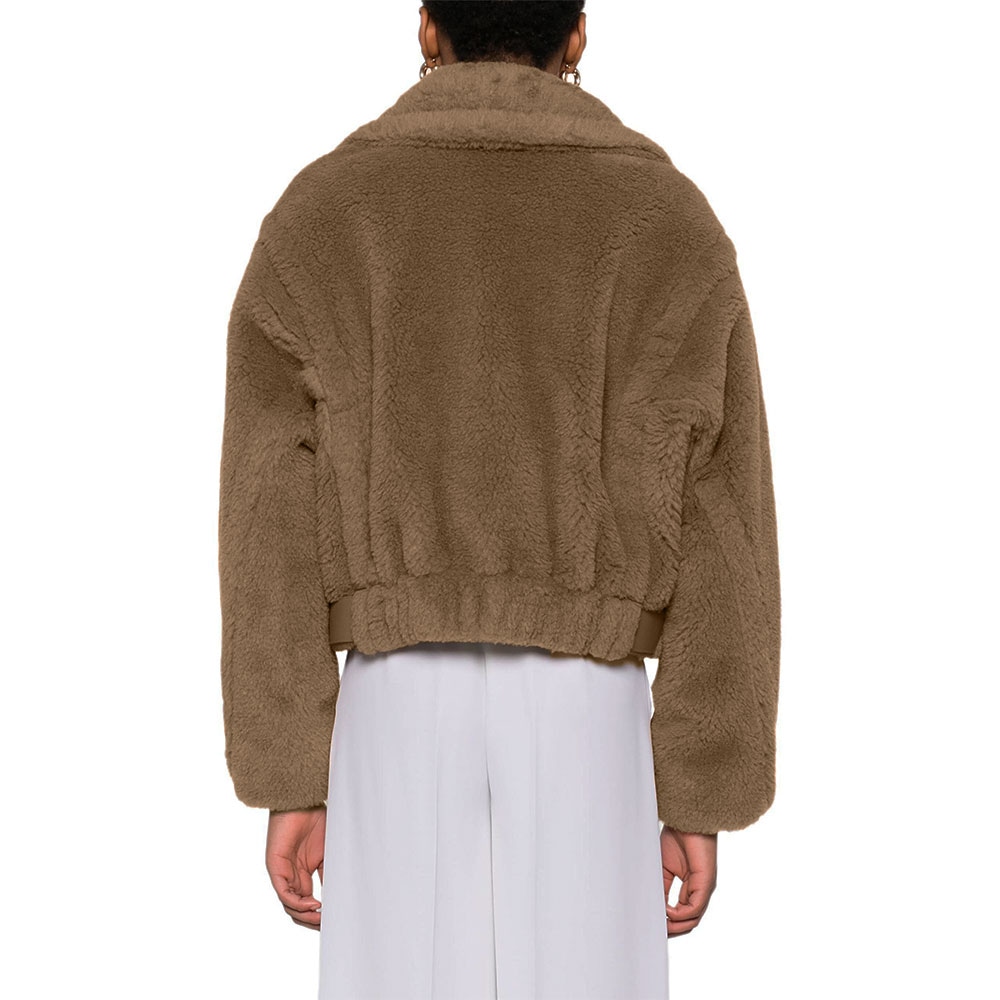 MaxMara Short Collar Jacket Brown — фото 7