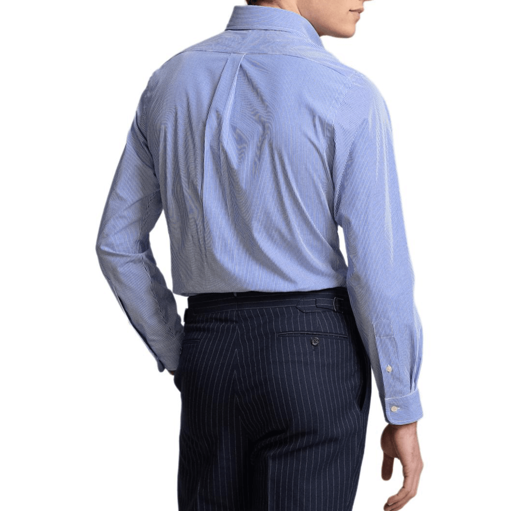 Polo Ralph Lauren FW24 Striped Collar Shirt Blue — фото 3