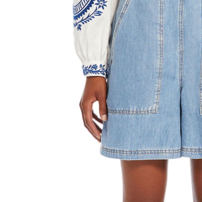 MaxMara WEEKEND MaxMara Elica Cotton And Linen Denim Jeans — фото 7