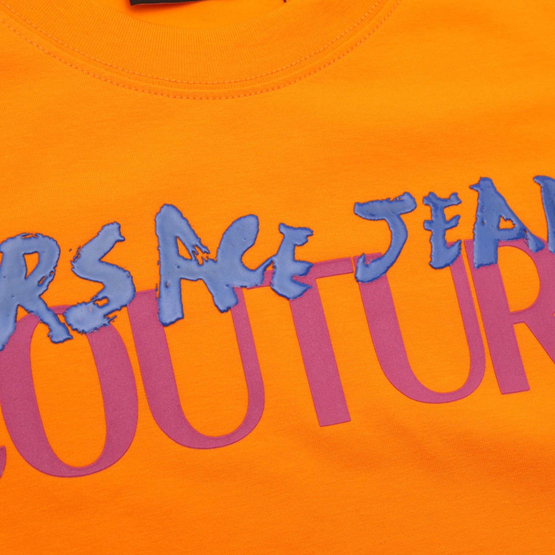Versace Jeans Couture SS25 Logo T-Shirt Orange — фото 5