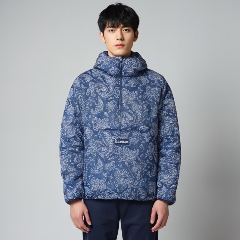Supreme Micro Down Half Zip Hooded Pullover — фото 2