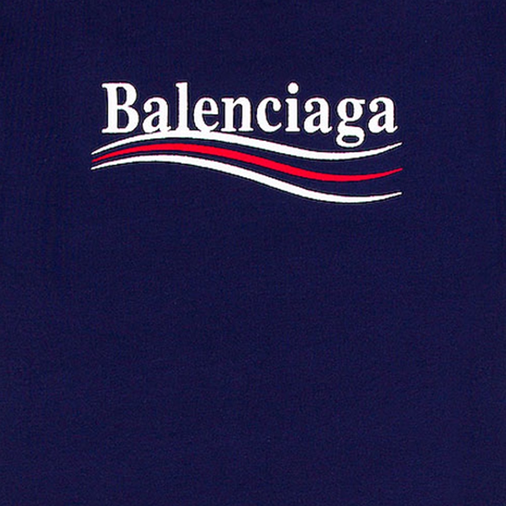 Balenciaga SS22 Logo Crewneck T-Shirt Blue — фото 5