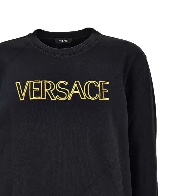 Versace Letter Print Pullover Sweatshirt — фото 3