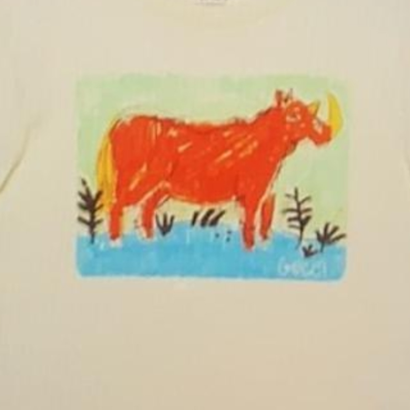 Gucci Kids Animal Print T-Shirt Yellow — фото 1