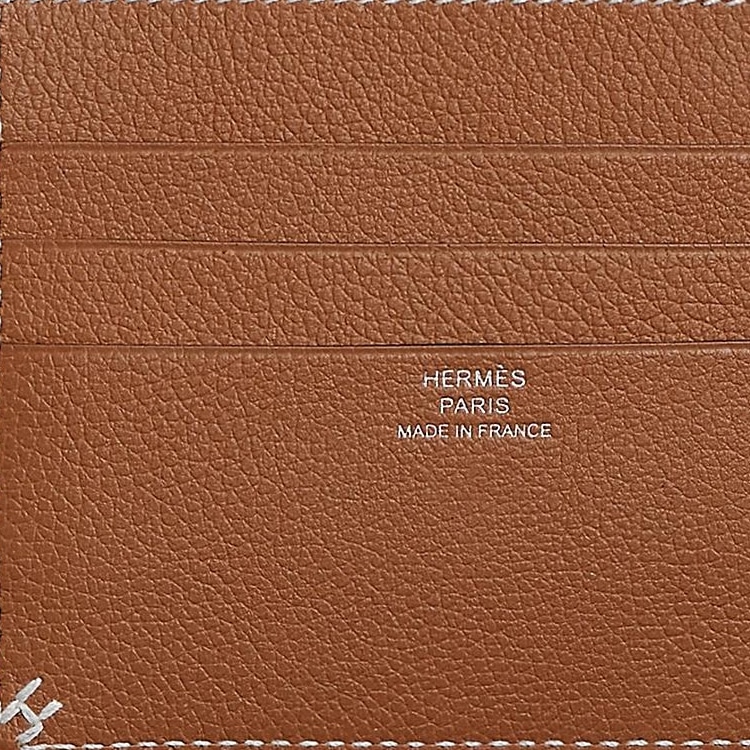 Hermes H Sellier Card Holder Gold — фото 3