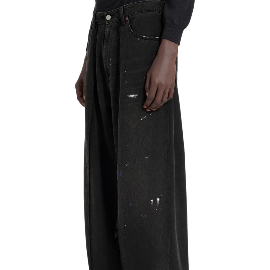 Maison Margiela MM6 Maison Margiela Zip Pleated Wide Leg Jeans — фото 4