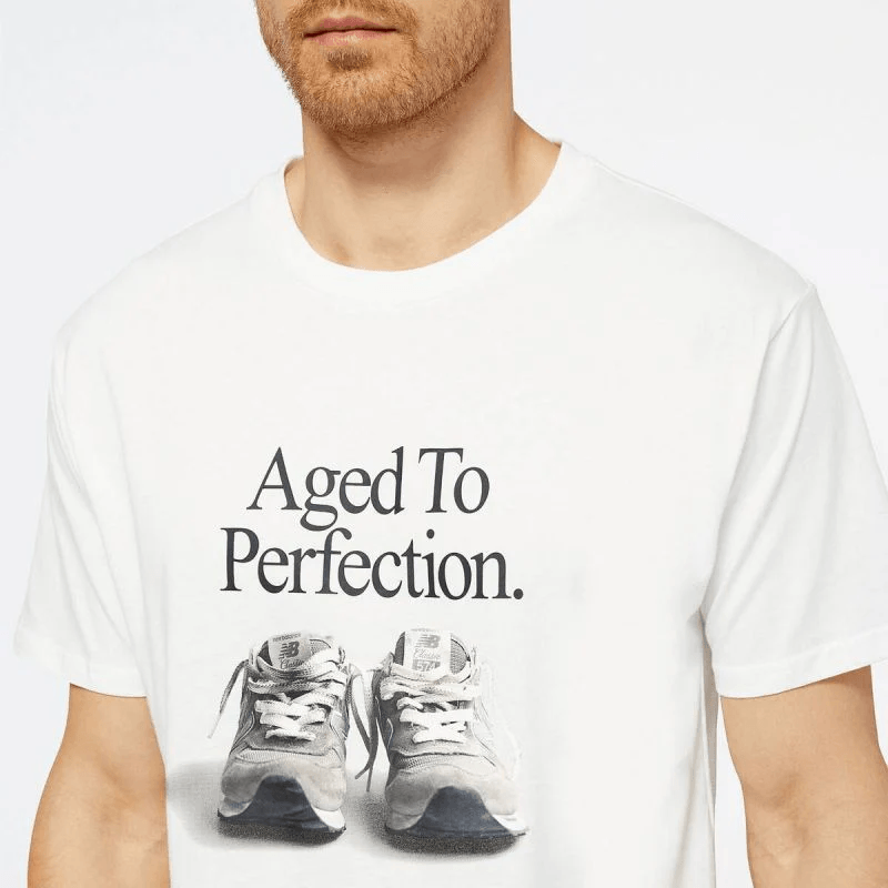 New Balance Letter Logo Crew Neck T-Shirt White — фото 4