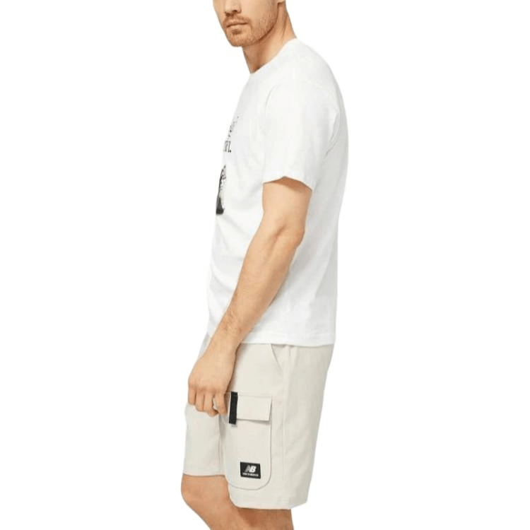 New Balance Letter Logo Crew Neck T-Shirt White — фото 3