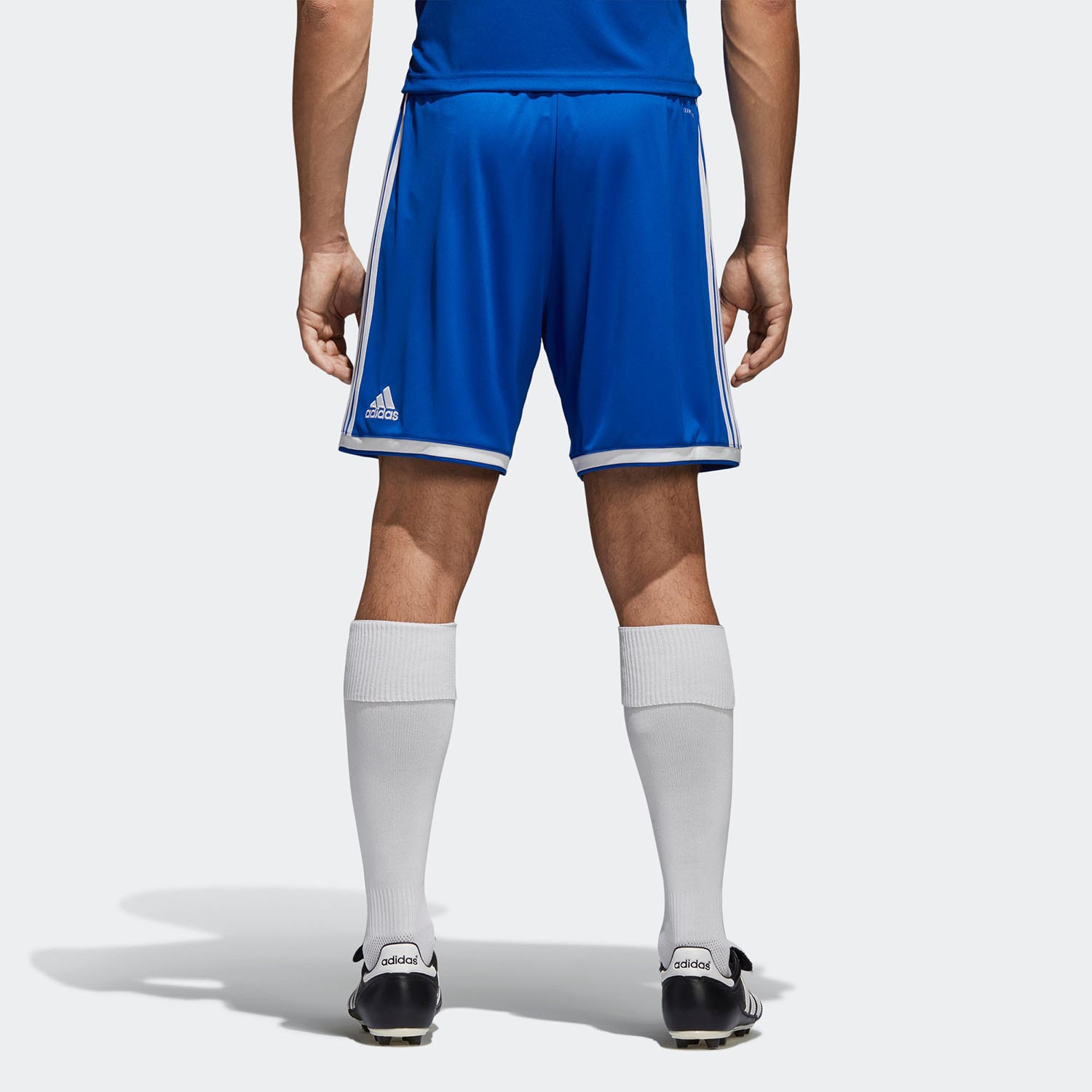 Adidas Breathable Loose Fit Football Pants Blue White — фото 1