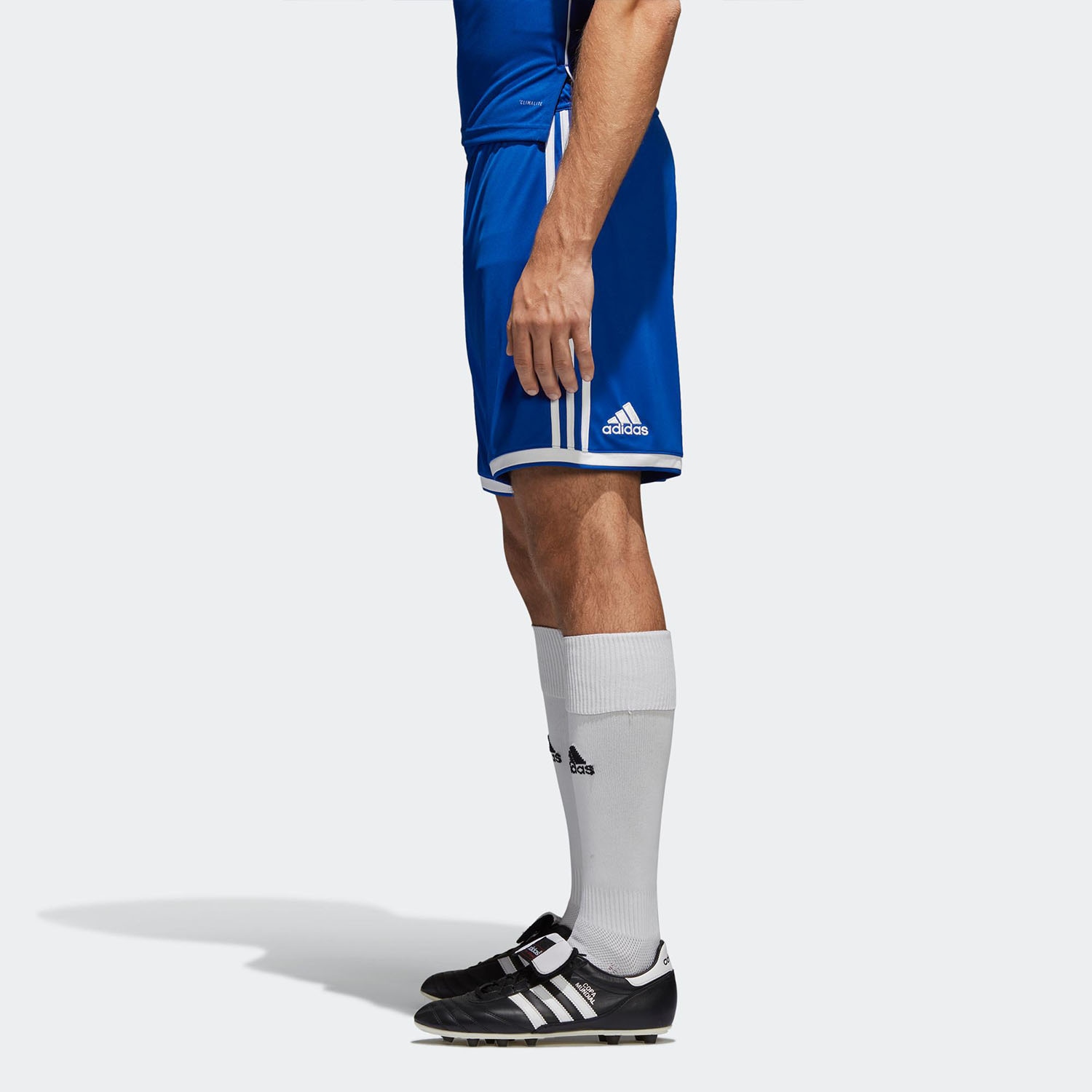 Adidas Breathable Loose Fit Football Pants Blue White — фото 2