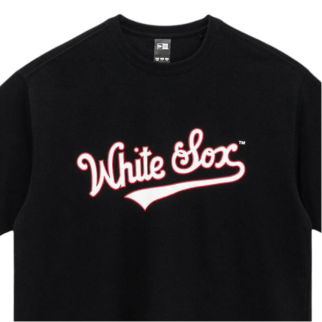New Era MLB Cooperstown Chicago White Sox Black Tee — фото 7