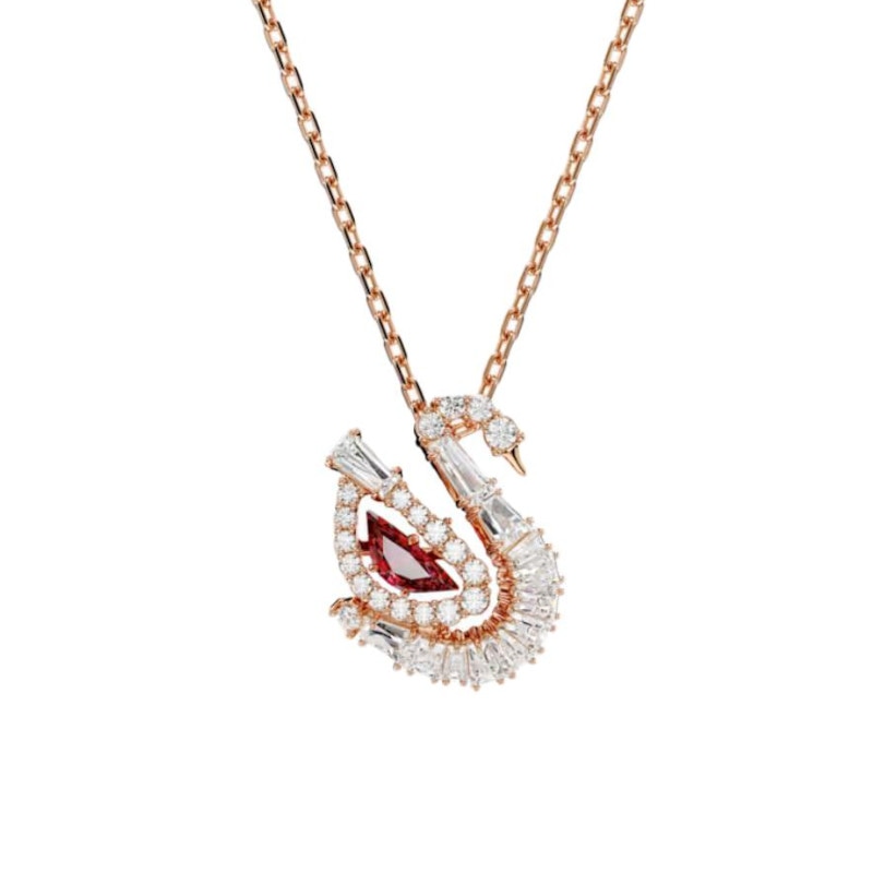 Swarovski Swan Necklace Red — фото 1