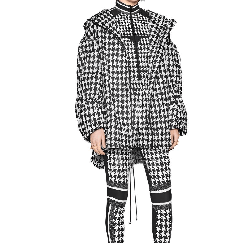 Dior FW22 Houndstooth Zip Coat Black — фото 3