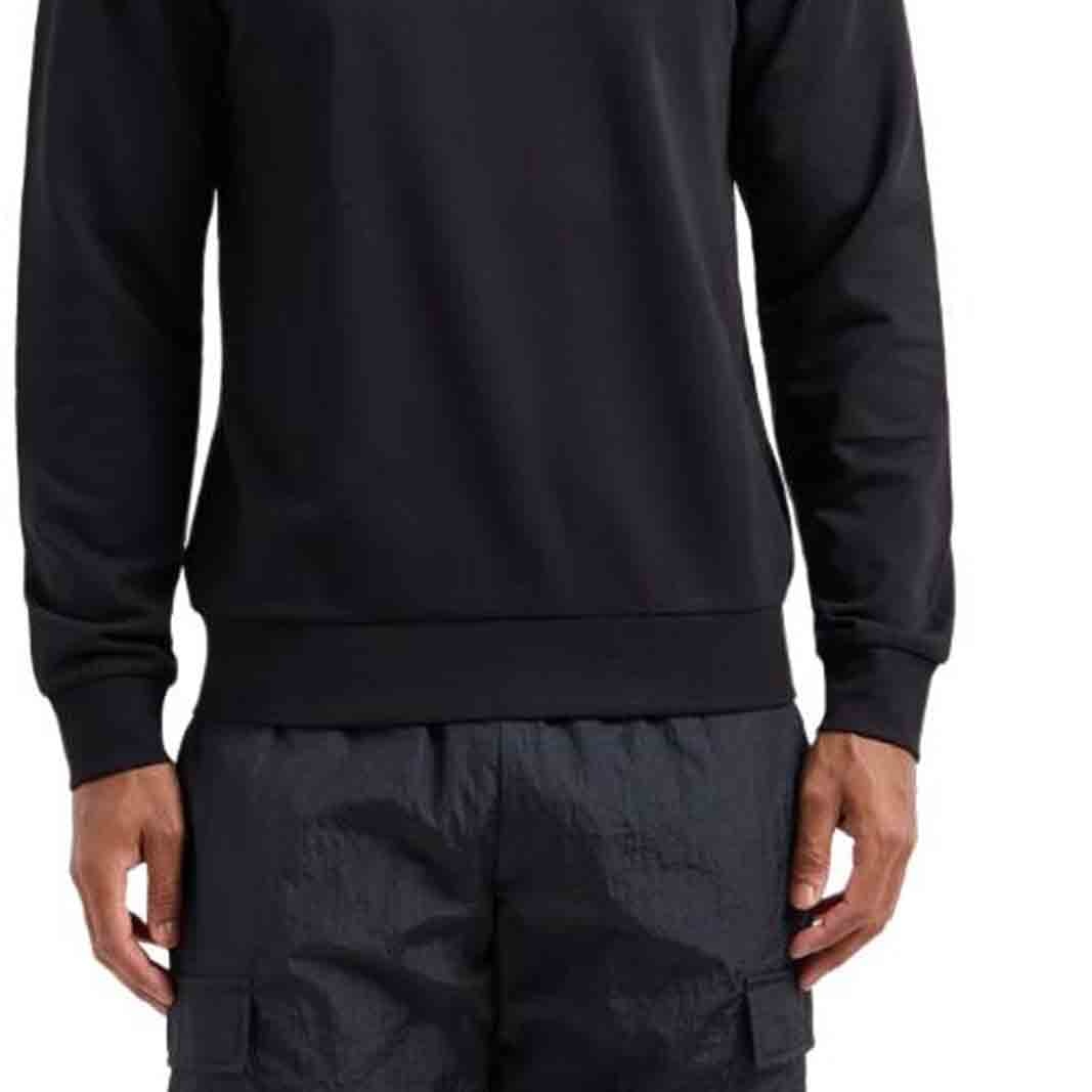 Emporio Armani EA7 SS24 Logo Crewneck Sweatshirt Black — фото 4