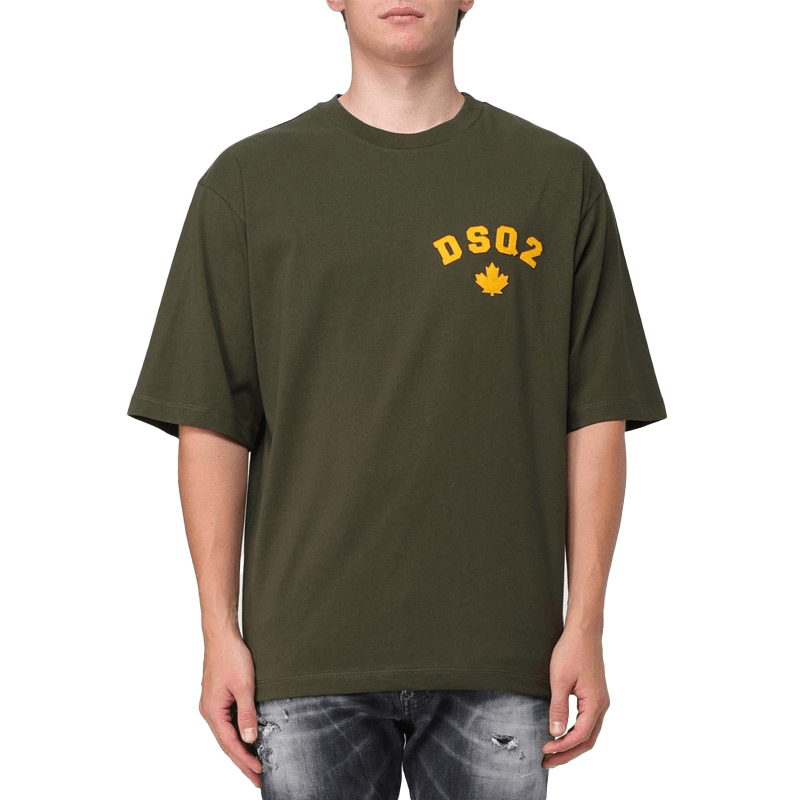 Dsquared 2 DSQUARED2 Logo Crewneck T-Shirt Green — фото 2