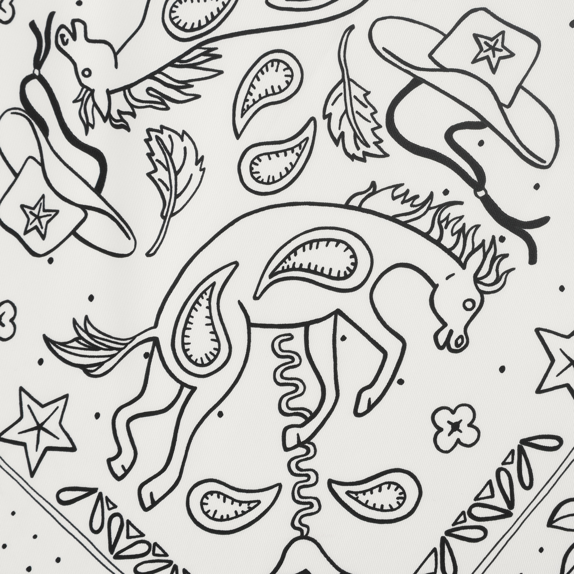 Hermes Bandana Scarf White — фото 2
