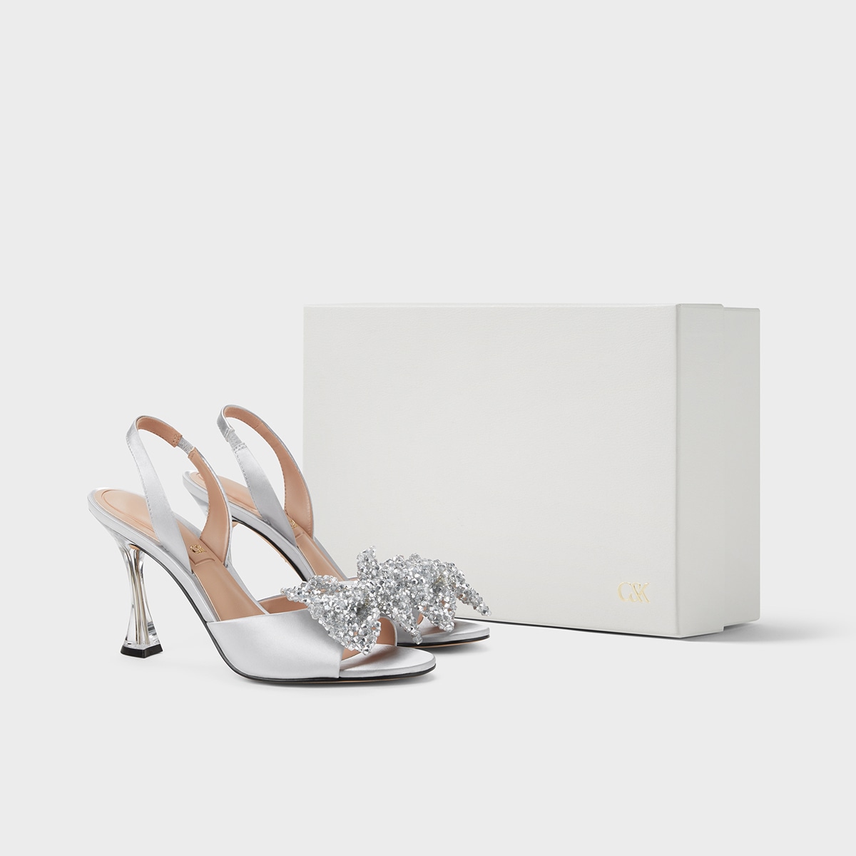 Charles&Keith CHARLESKEITH ck 9.3cm SilverChampagne — фото 3