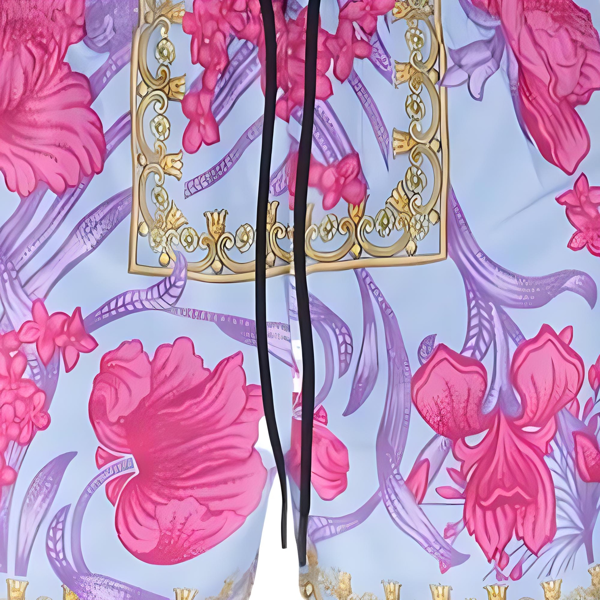 Versace SS22 Floral Swim Shorts Pink — фото 4