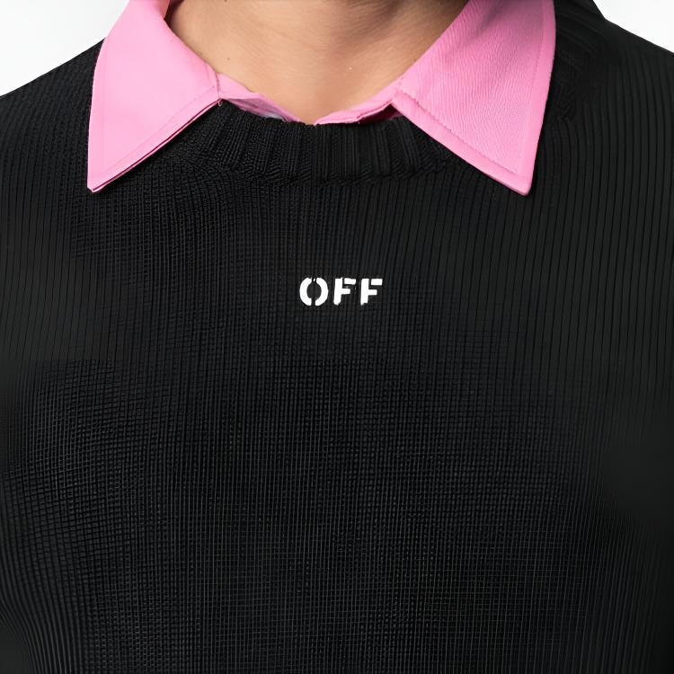 Off-White SS21 Logo Crewneck Sweater Black — фото 3