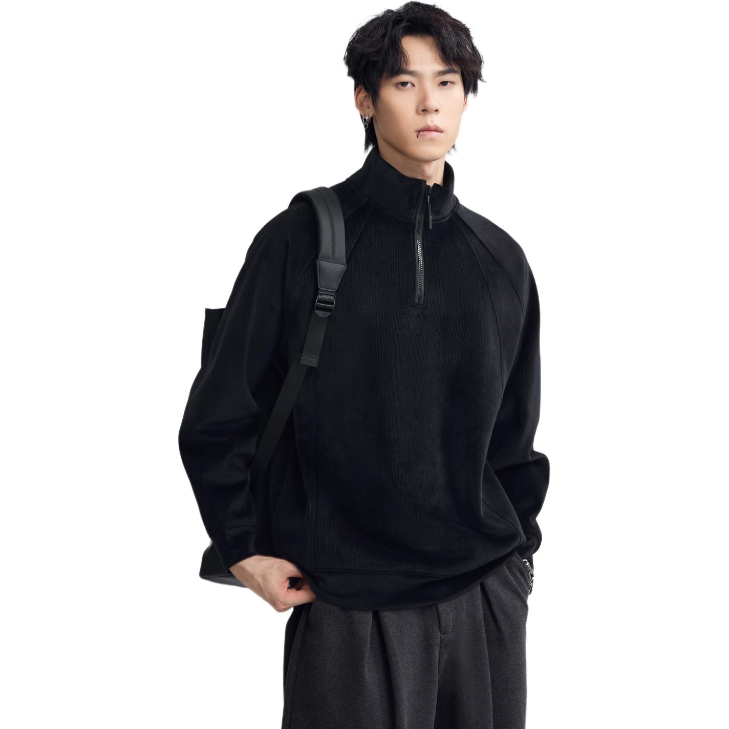 Herbel Half-Zip Casual Sweatshirt Black — фото 2