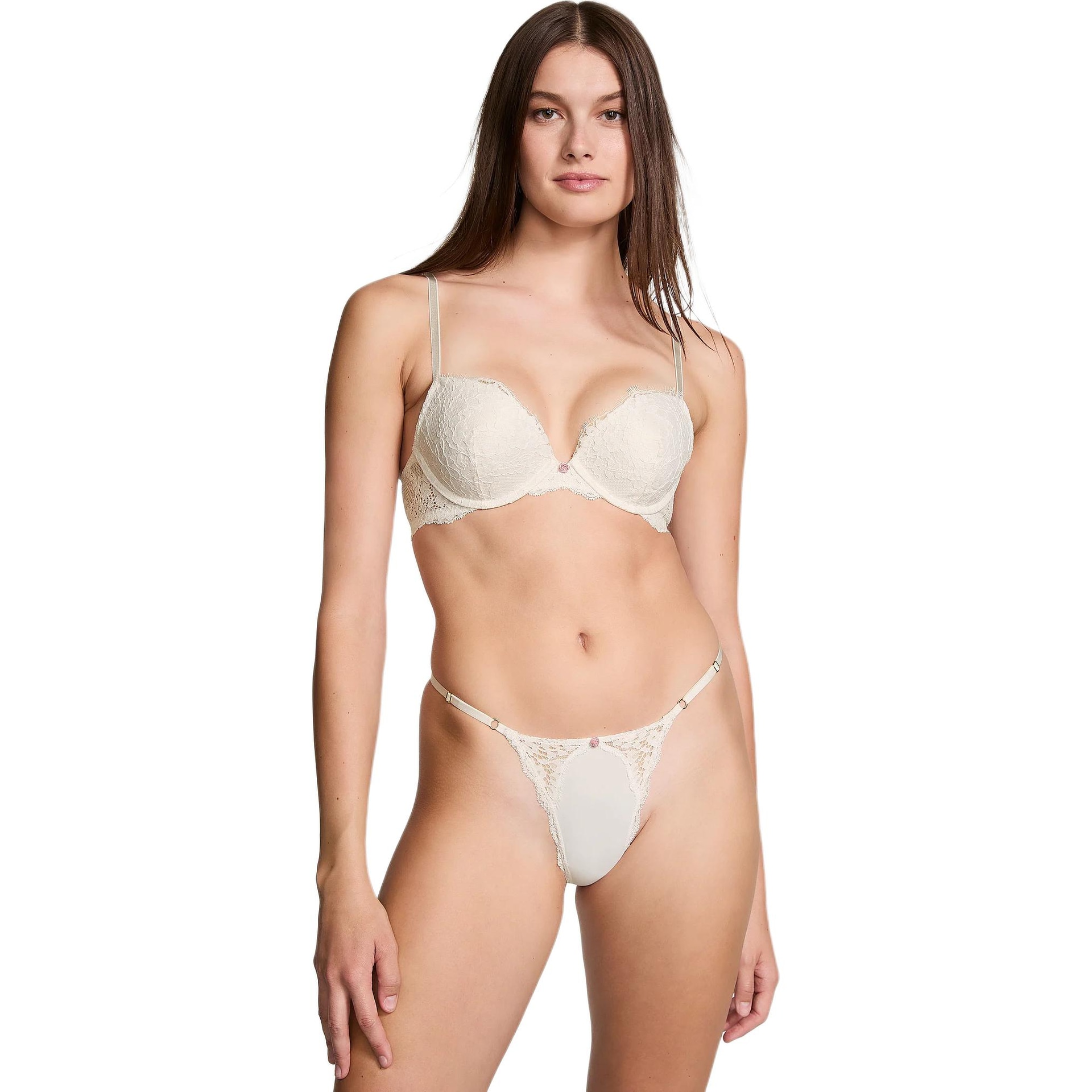 Victoria'S Secret Dream Angels Lace Push-Up Bra Coconut White — фото 1