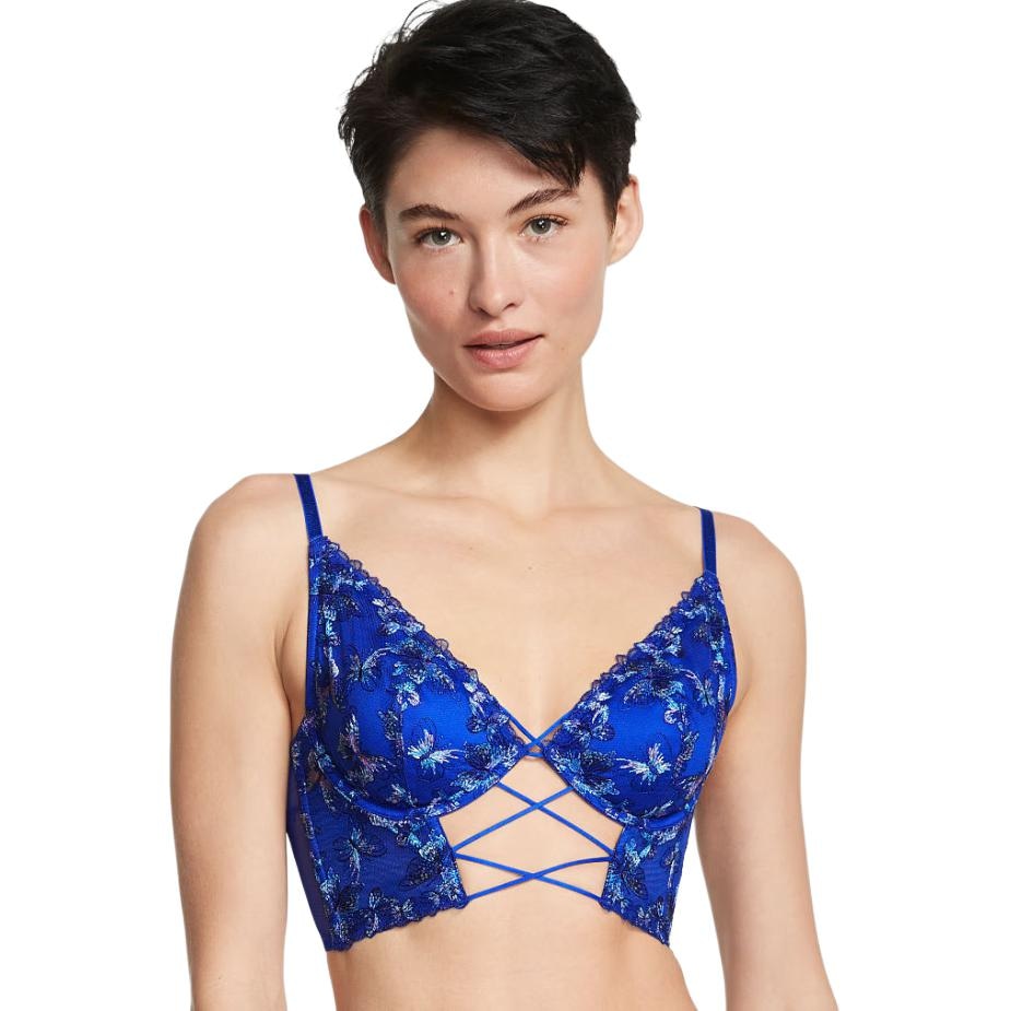 Victoria'S Secret V-Print Bra Set Blue — фото 2
