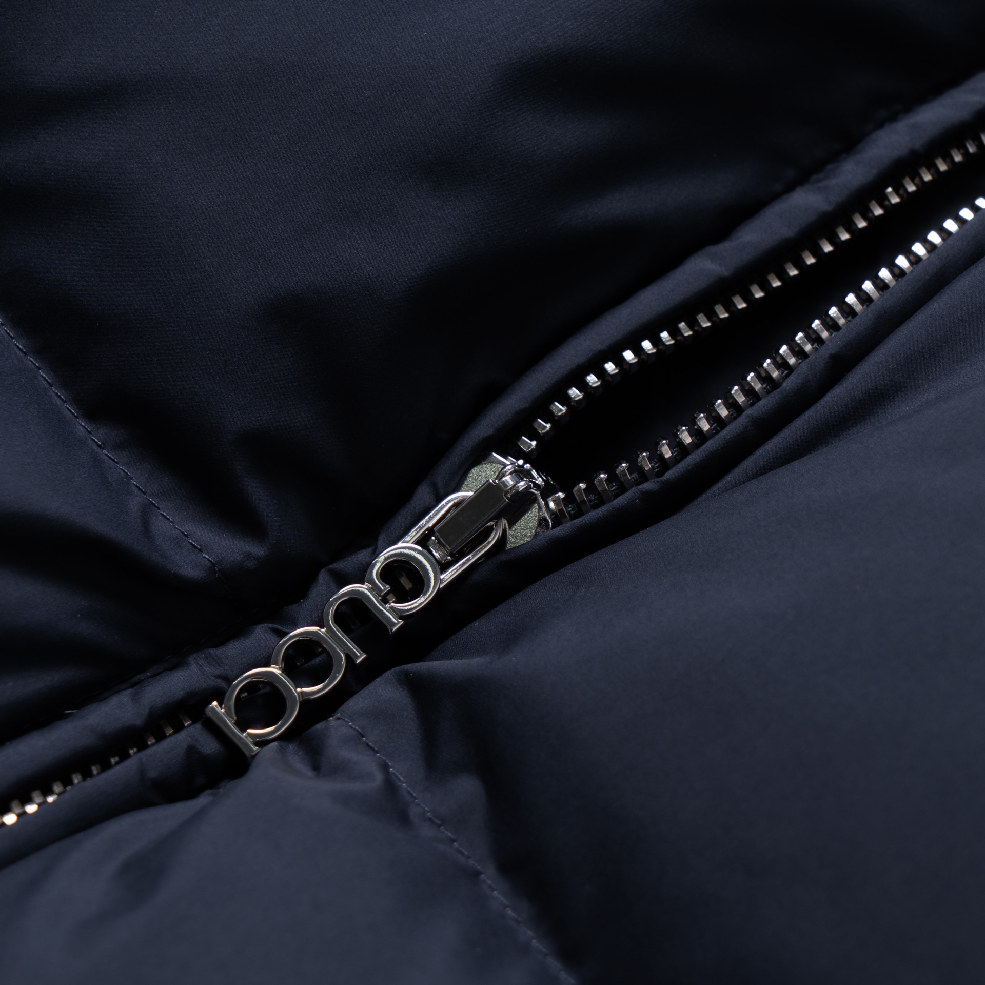 Gucci FW24 Striped Print Detachable Hood Down Jacket Navy Blue — фото 5