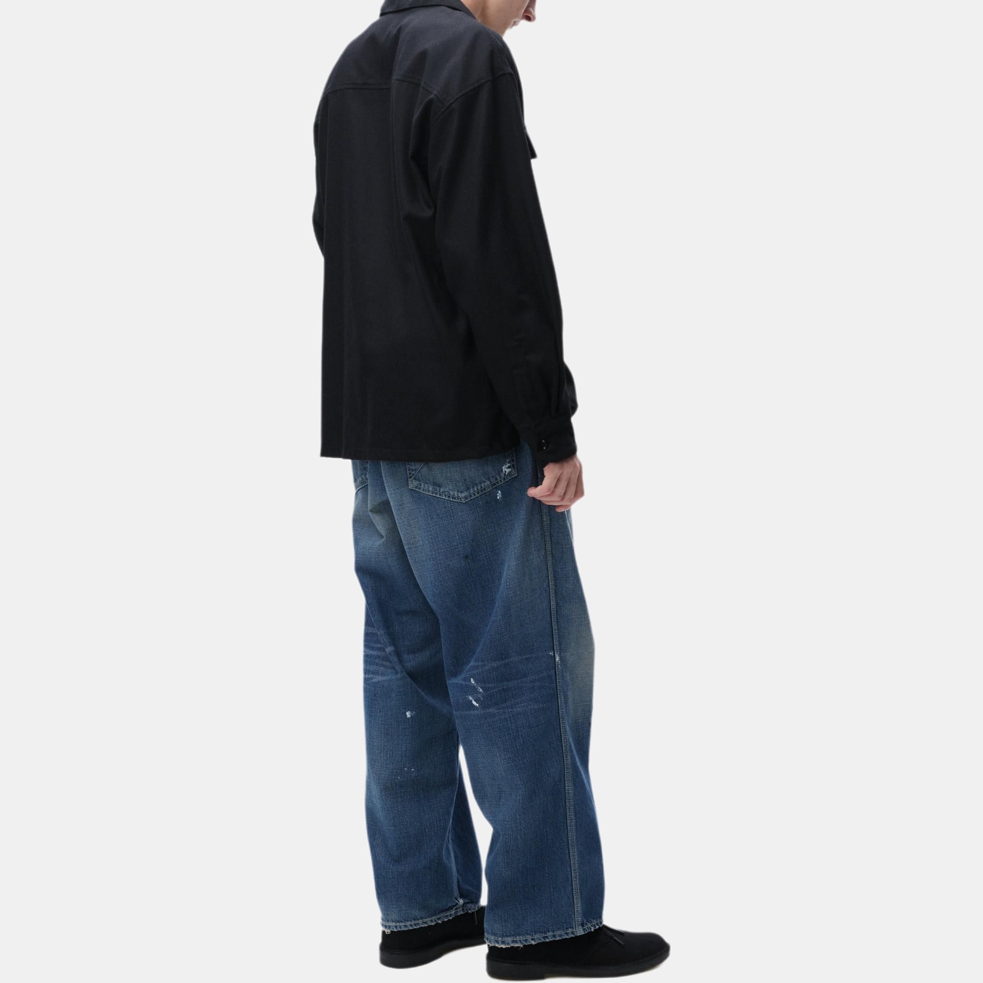 Neighborhood Distressed Zip Mid-Rise Straight Jeans — фото 2