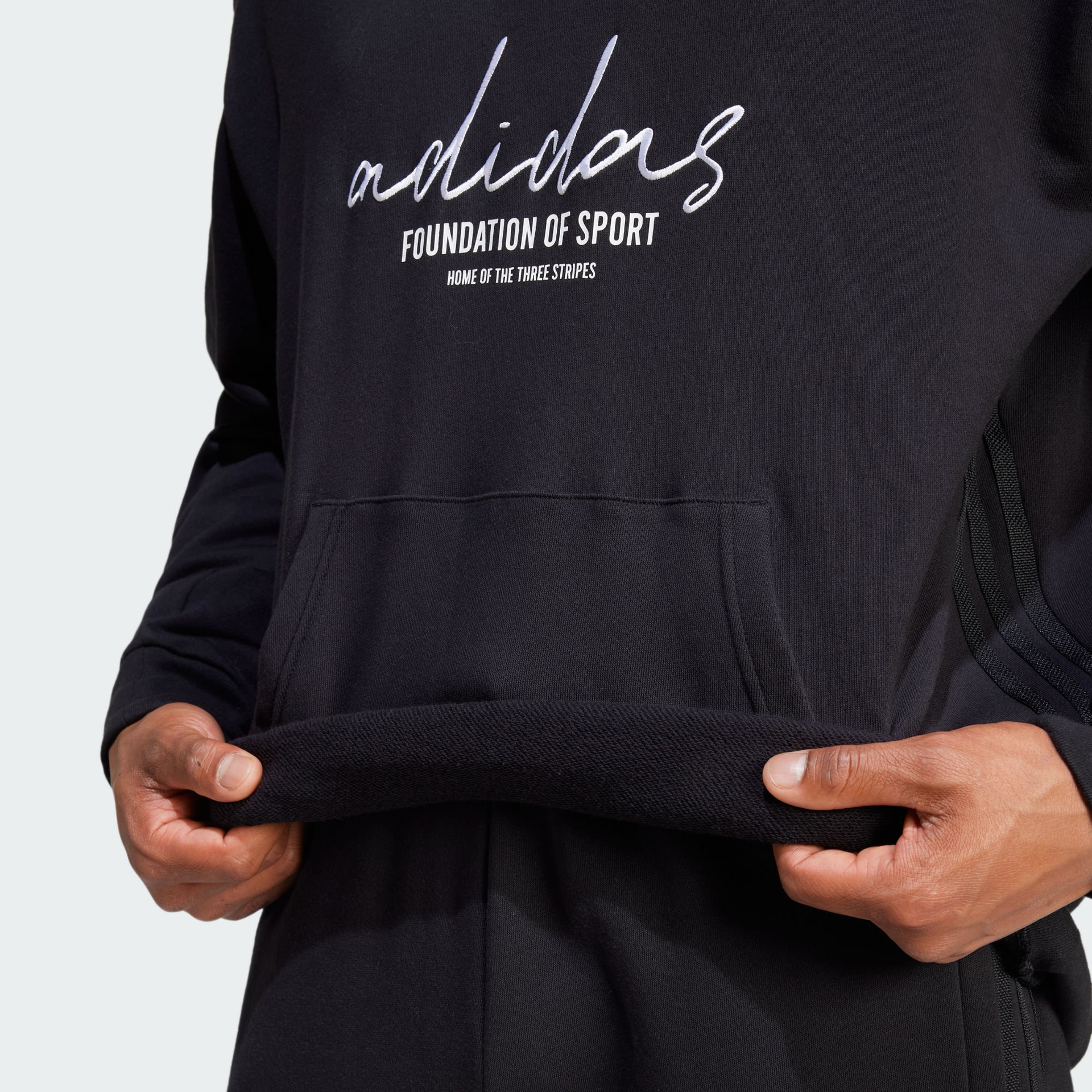 Adidas Brand Love French Terry Hoodie Black — фото 5